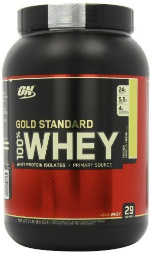 Optimum Nutrition 100% Whey Gold Standard French Vanilla Creme 2 lbs pour Athlètes en Formulation Optimale Mix Vanille F