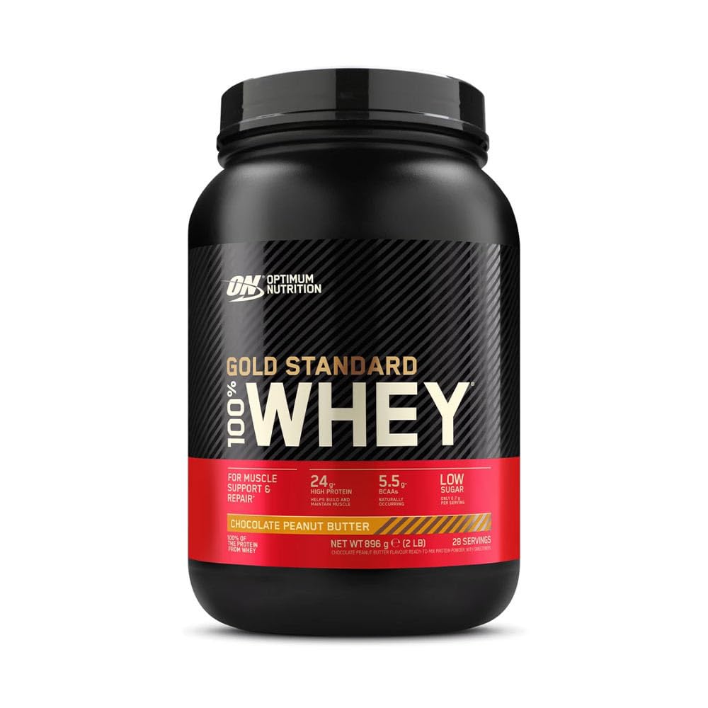 Optimum Nutrition Protéine de Whey Chocolat - 1090 g - 25g de Protéines par Dose - Solution Fitness Haute Qualité